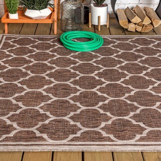 Trebol Moroccan Trellis Textured Weave Indoor/outdoor Area Rug - JONATHAN Y