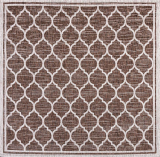 Trebol Moroccan Trellis Textured Weave Indoor/outdoor Square Rug - JONATHAN Y