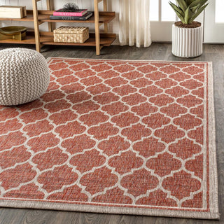 Trebol Moroccan Trellis Textured Weave Indoor/outdoor Area Rug