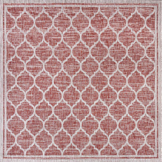 Trebol Moroccan Trellis Textured Weave Indoor/outdoor Square Rug - JONATHAN Y