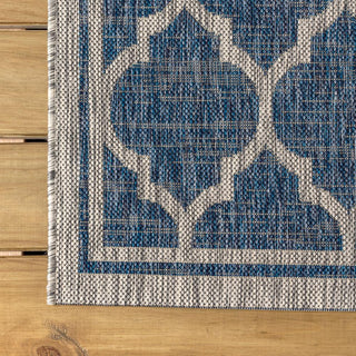 Trebol Moroccan Trellis Textured Weave Indoor/outdoor Area Rug
