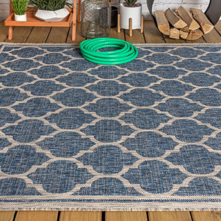 Trebol Moroccan Trellis Textured Weave Indoor/outdoor Area Rug
