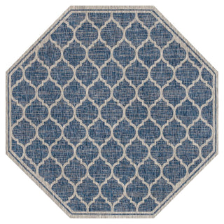 Trebol Moroccan Trellis Textured Weave Indoor/outdoor Octagon Rug