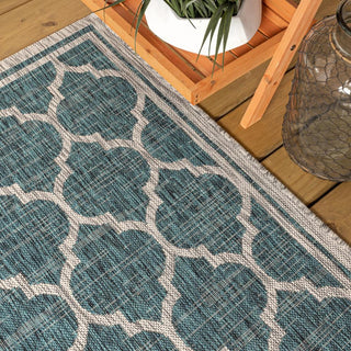 Trebol Moroccan Trellis Textured Weave Indoor/outdoor Area Rug