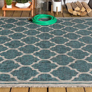 Trebol Moroccan Trellis Textured Weave Indoor/outdoor Area Rug