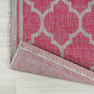 Trebol Moroccan Trellis Textured Weave Indoor/outdoor Area Rug