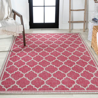 Trebol Moroccan Trellis Textured Weave Indoor/outdoor Area Rug