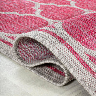 Trebol Moroccan Trellis Textured Weave Indoor/outdoor Square Rug