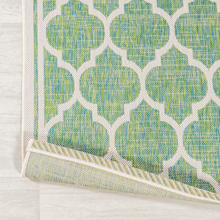 Trebol Moroccan Trellis Textured Weave Indoor/outdoor Area Rug
