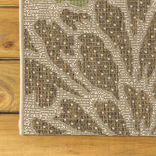 Zinnia Modern Floral Textured Weave Indoor/outdoor Area Rug - JONATHAN Y