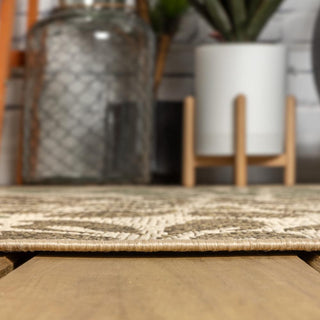 Zinnia Modern Floral Textured Weave Indoor/outdoor Area Rug - JONATHAN Y
