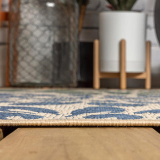 Zinnia Modern Floral Textured Weave Indoor/outdoor Area Rug - JONATHAN Y