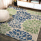 Zinnia Modern Floral Textured Weave Indoor/outdoor Square Rug