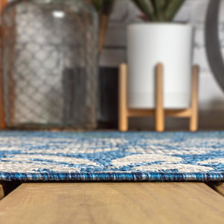 Zinnia Modern Floral Textured Weave Indoor/outdoor Area Rug