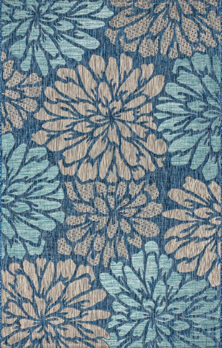 Zinnia Modern Floral Textured Weave Indoor/outdoor Area Rug - JONATHAN Y