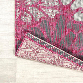 Zinnia Modern Floral Textured Weave Indoor/outdoor Area Rug