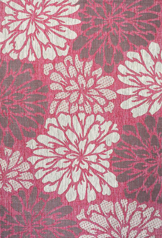 Zinnia Modern Floral Textured Weave Indoor/outdoor Area Rug