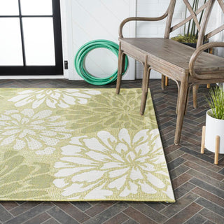 Zinnia Modern Floral Textured Weave Indoor/outdoor Area Rug