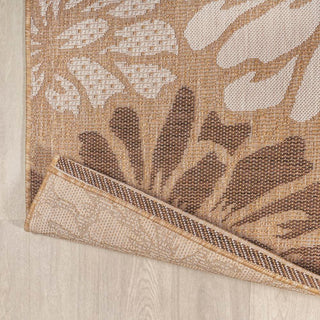 Zinnia Modern Floral Textured Weave Indoor/outdoor Area Rug