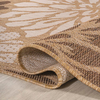 Zinnia Modern Floral Textured Weave Indoor/outdoor Area Rug