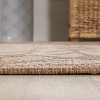 Zinnia Modern Floral Textured Weave Indoor/outdoor Area Rug