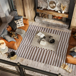 Sukie Modern Offset Stripe Indoor/outdoor Area Rug - JONATHAN Y