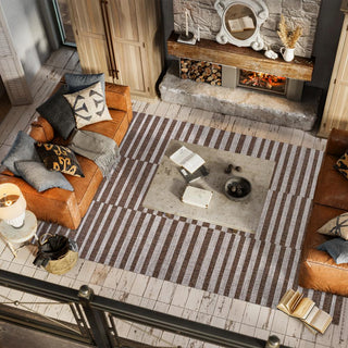 Sukie Modern Offset Stripe Indoor/outdoor Area Rug