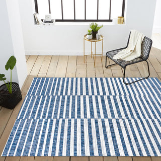 Sukie Modern Offset Stripe Indoor/outdoor Area Rug