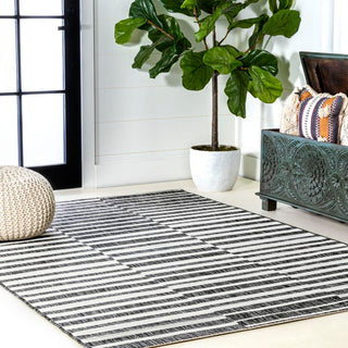 Sukie Modern Offset Stripe Indoor/outdoor Area Rug
