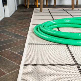 Grid Modern Squares Indoor/outdoor Area Rug - JONATHAN Y