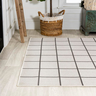 Grid Modern Squares Indoor/outdoor Area Rug - JONATHAN Y