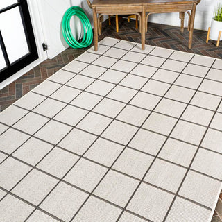 Grid Modern Squares Indoor/outdoor Area Rug - JONATHAN Y