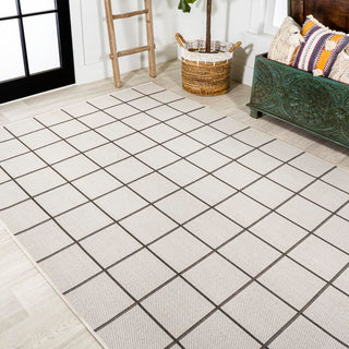 Grid Modern Squares Indoor/outdoor Area Rug - JONATHAN Y