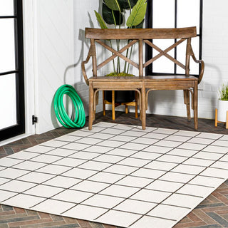 Grid Modern Squares Indoor/outdoor Area Rug - JONATHAN Y