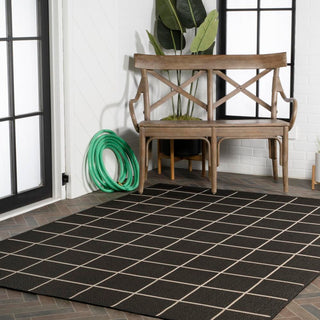 Grid Modern Squares Indoor/outdoor Area Rug