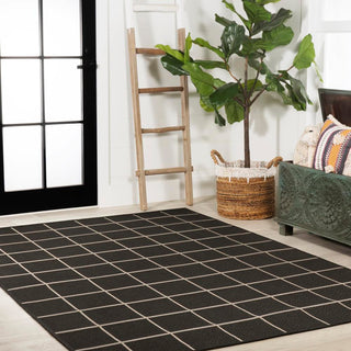 Grid Modern Squares Indoor/outdoor Area Rug - JONATHAN Y