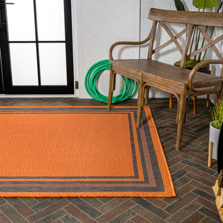 James Modern Border Stripe Indoor/outdoor Area Rug - JONATHAN Y