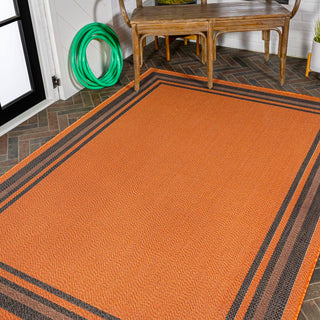 James Modern Border Stripe Indoor/outdoor Area Rug - JONATHAN Y
