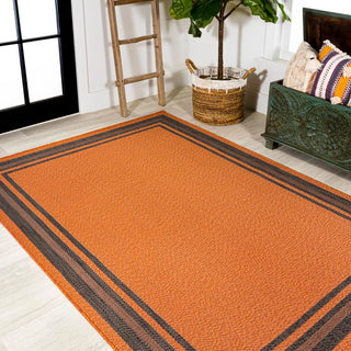 James Modern Border Stripe Indoor/outdoor Area Rug - JONATHAN Y