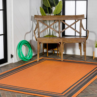 James Modern Border Stripe Indoor/outdoor Area Rug - JONATHAN Y
