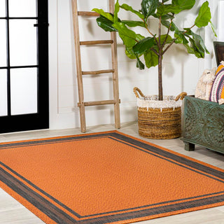 James Modern Border Stripe Indoor/outdoor Area Rug - JONATHAN Y