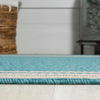 James Modern Border Stripe Indoor/outdoor Area Rug