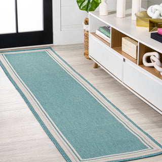 James Modern Border Stripe Indoor/outdoor Area Rug