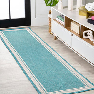 James Modern Border Stripe Indoor/outdoor Area Rug