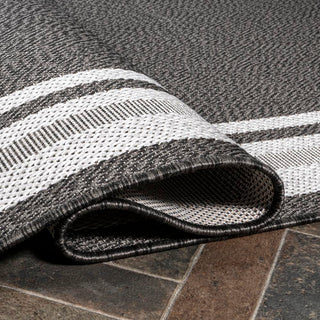 James Modern Border Stripe Indoor/outdoor Area Rug