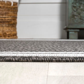 James Modern Border Stripe Indoor/outdoor Area Rug