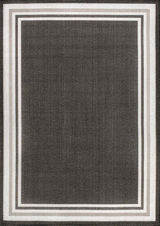 James Modern Border Stripe Indoor/outdoor Area Rug
