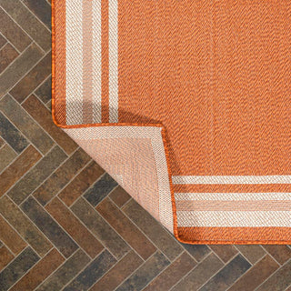 James Modern Border Stripe Indoor/outdoor Area Rug
