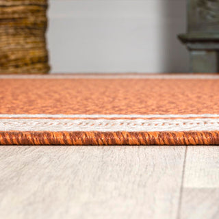 James Modern Border Stripe Indoor/outdoor Area Rug