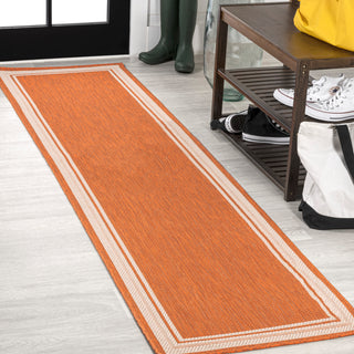 James Modern Border Stripe Indoor/outdoor Area Rug
